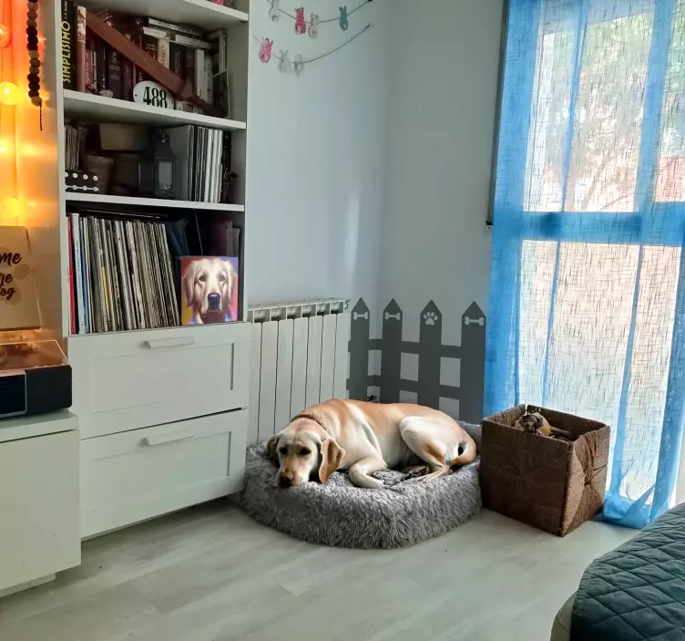 Trädgårdsstängsel Väggklistermärken maskotar - Tenstickers