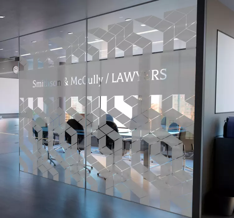 Kundanpassade kuber geometrisk mönster Väggklistermärken kontor - Tenstickers