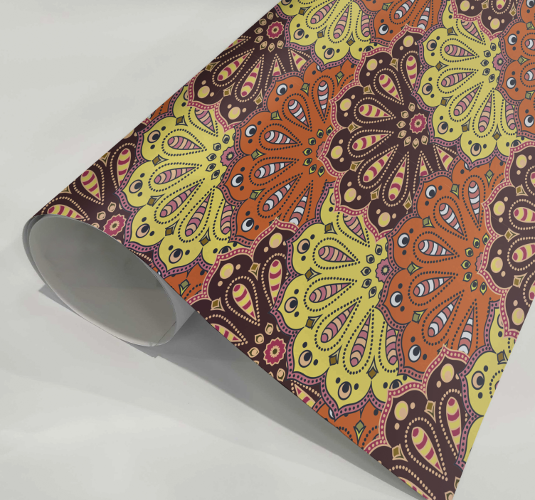 Abstract mandala översätts till abstrakt mandala på svenska. Vägg - Tenstickers