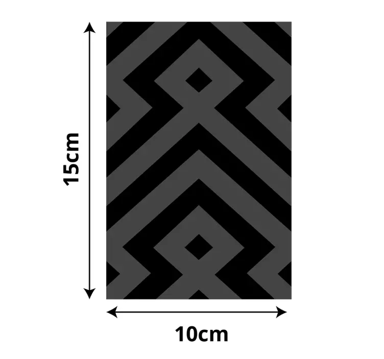 Geometriska grå golv vinyl matta - Tenstickers