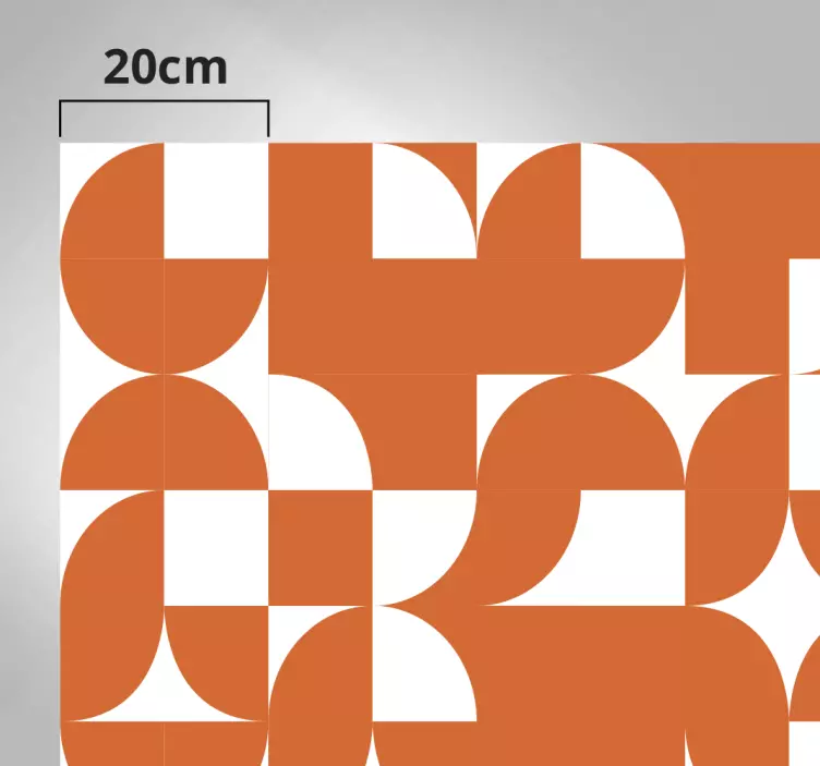 Klistermärken till möbler geometriska orange mönster - Tenstickers