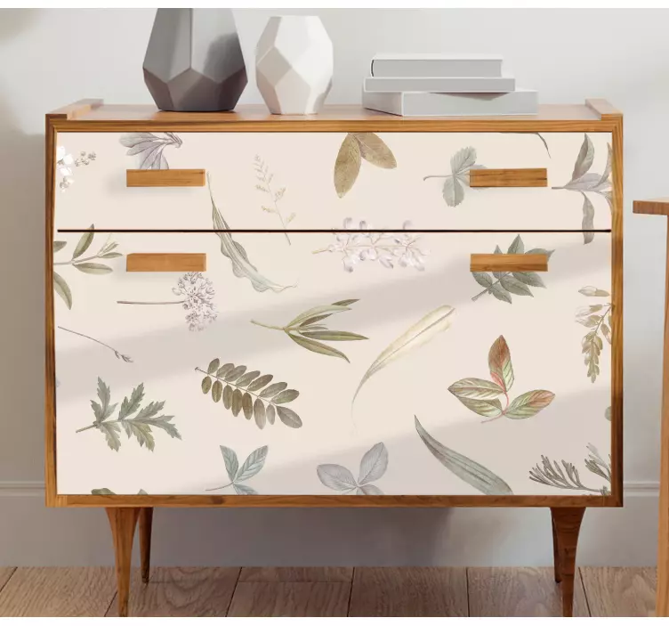 Blommotivöverlägg dekorativ klistermärke - Tenstickers