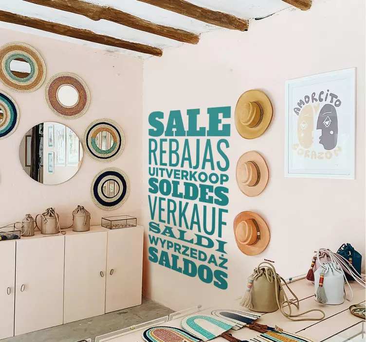 Vinilos para rebajas varios idiomas rea-klistermärke - Tenstickers