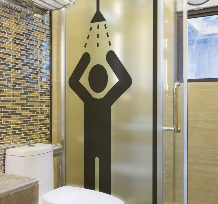 Människor ikoner dusch skärm klistermärke - Tenstickers