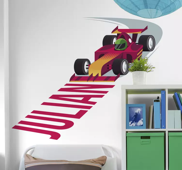 Personlig klistermärke för racerbilar - Tenstickers