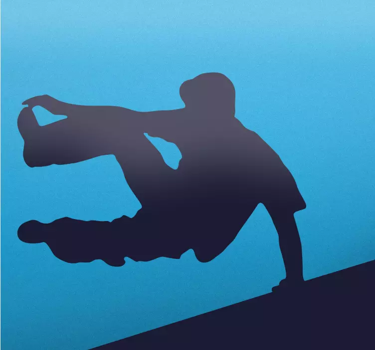 Parkour silhouette klistermärke - Tenstickers