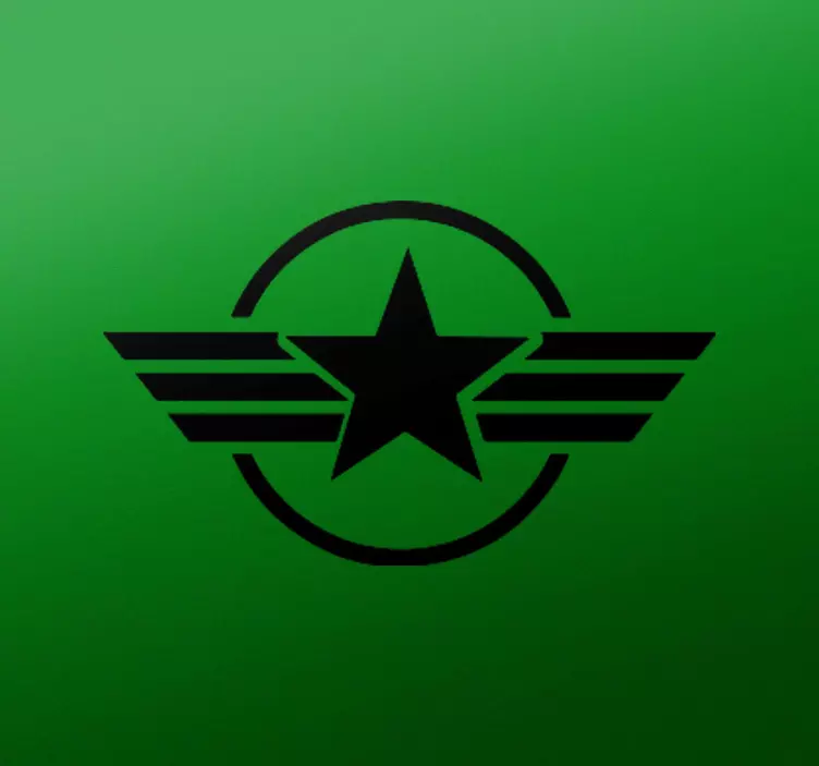 Stjärna omgiven av en cirkel motorcykel dekal - Tenstickers