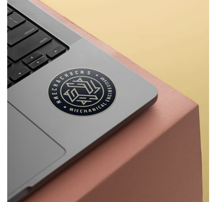 Personlig cirkel med logotyp klistermärke för kontor - Tenstickers