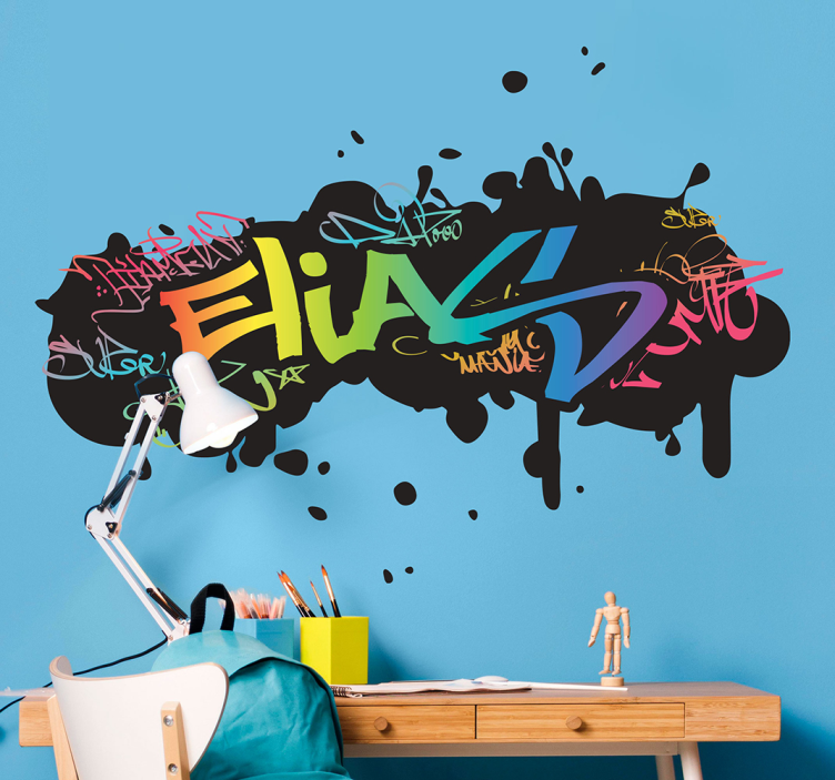 Graffiti namn anpassningsbara klistermärke - Tenstickers
