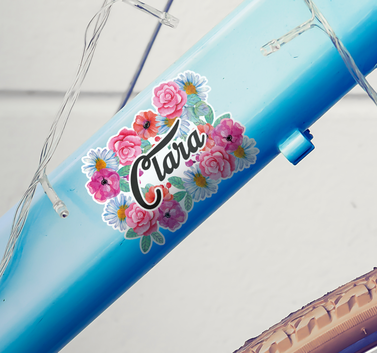 Blommor klistermärken till cykel - Tenstickers