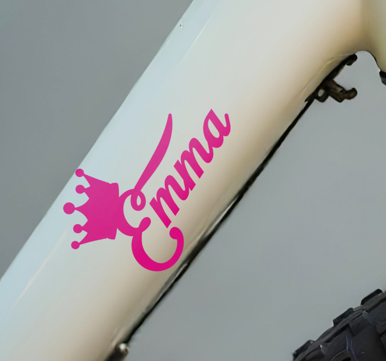 Rosa krona Klistermärke cykel - Tenstickers