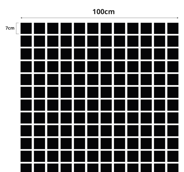 Grå rutor skala fönster klistermärke - Tenstickers