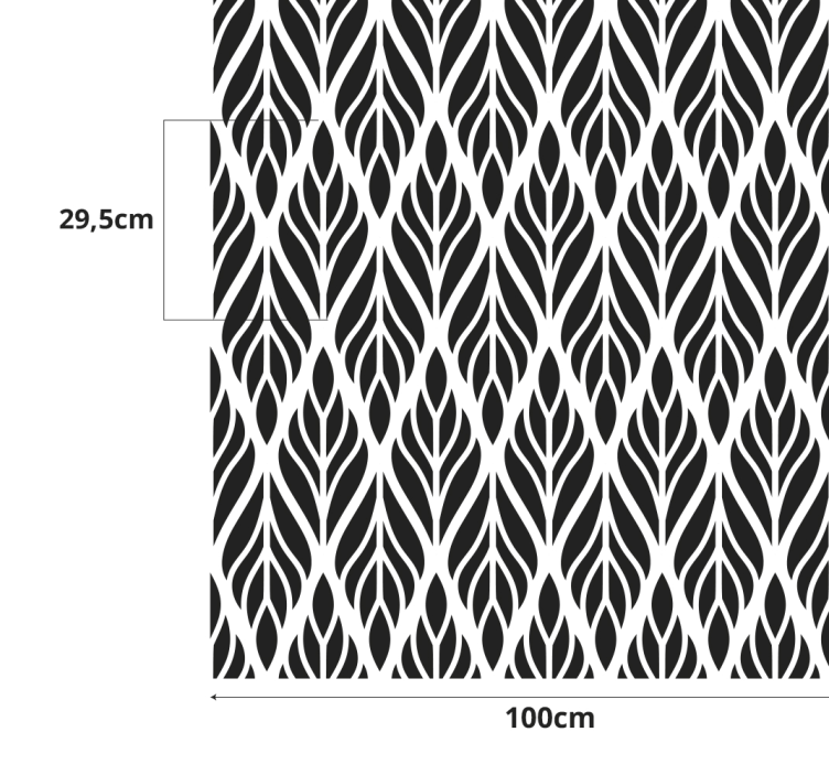 Bladmönster bladmönster fönster klistermärke - Tenstickers