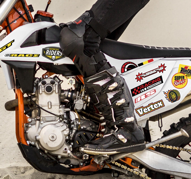 Individuellt bombpaket motorcykelklistermärke - Tenstickers