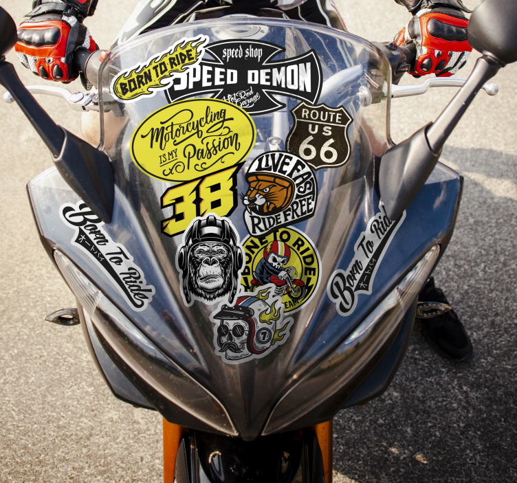 Original bombpaket motorcykelklistermärke - Tenstickers