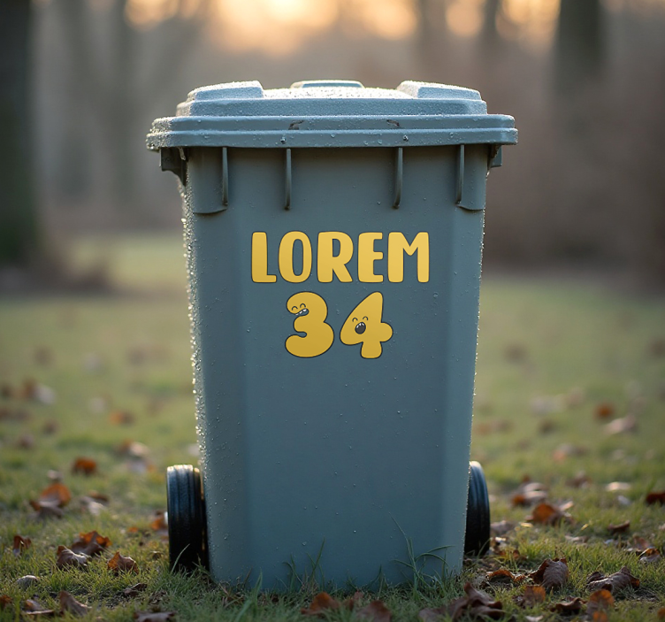 Container klistermärke lekfulla sifferansikten - Tenstickers