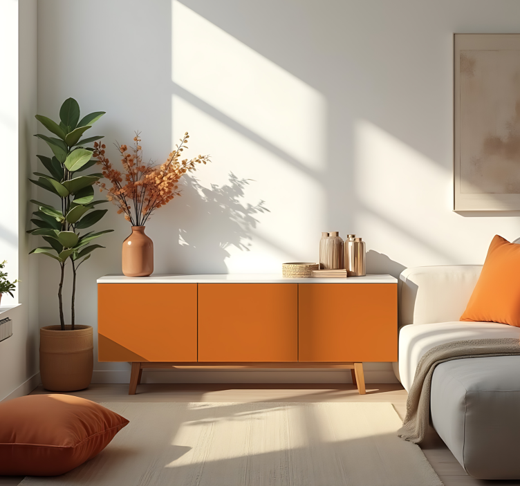 Matt orange enfärgad arkklistermärke - Tenstickers