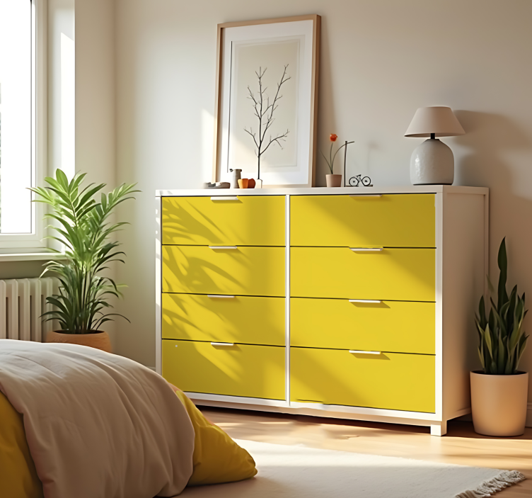 Matt ljusgul enfärgad arkklistermärke - Tenstickers