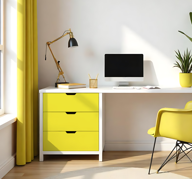 Matt ljusgul enfärgad arkklistermärke - Tenstickers