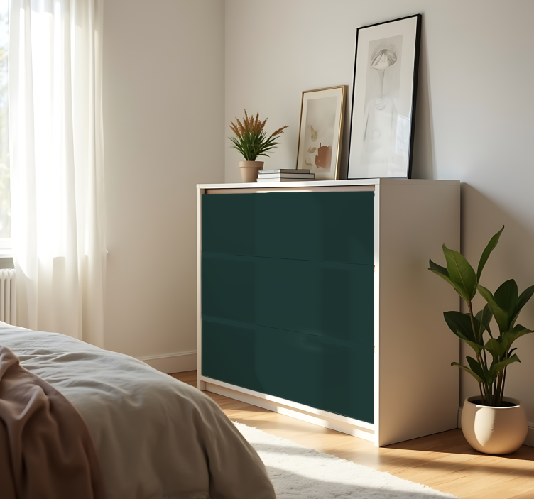 Matt mörkgrön enfärgad arkklistermärke - Tenstickers