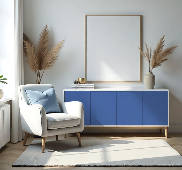 Mattblå enfärgad arkklistermärke - Tenstickers