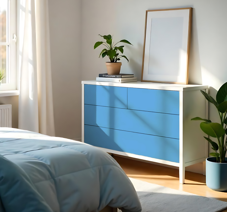 Matt ljusblå enfärgad arkklistermärke - Tenstickers