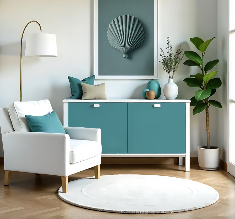 Matt mörk turkos enfärgad arkklistermärke - Tenstickers