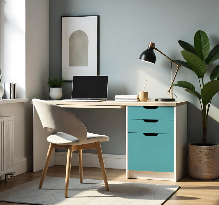 Matt mellanturkos enfärgad arkklistermärke - Tenstickers