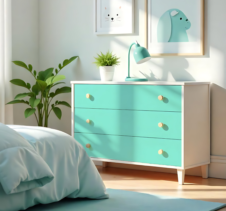 Matt ljus turkos enfärgad arkklistermärke - Tenstickers