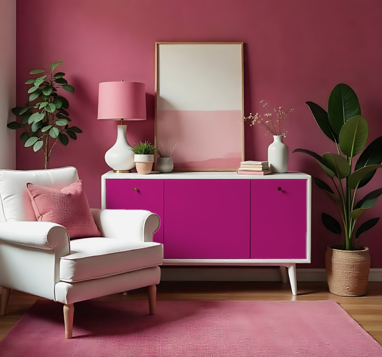 Matt knallrosa enfärgad arkklistermärke - Tenstickers