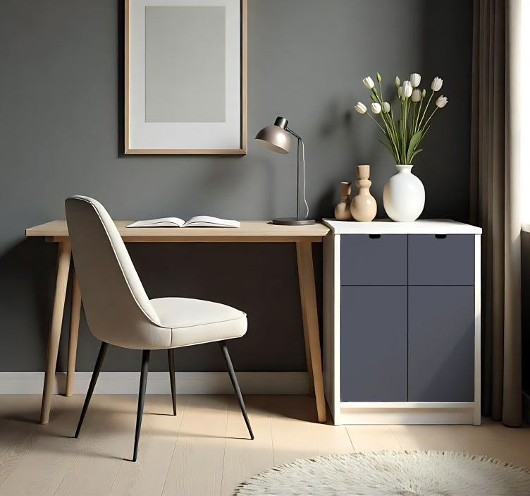 Matt mörkgrå enfärgad arkklistermärke - Tenstickers