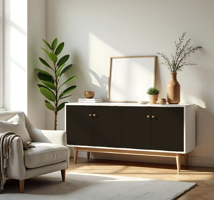 Matt mörkbrun enfärgad arkklistermärke - Tenstickers