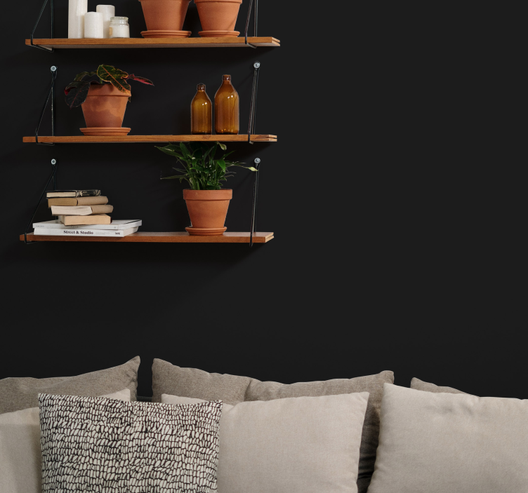 Svart vanligt vinylplåt - Tenstickers