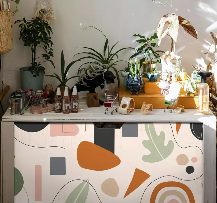 Abstracta färger former kakel klistermärke - Tenstickers