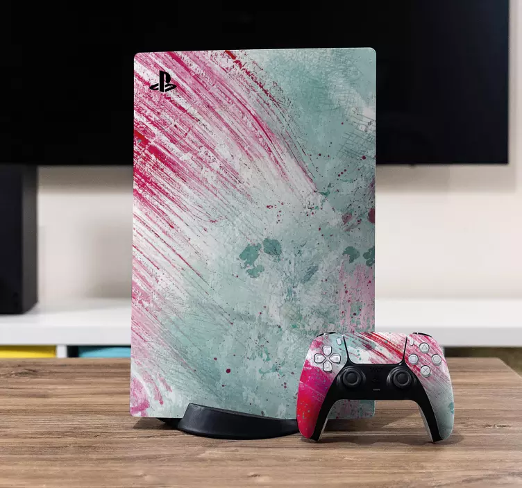 Abstrakt akvarellmönster ps5 klistermärke - Tenstickers