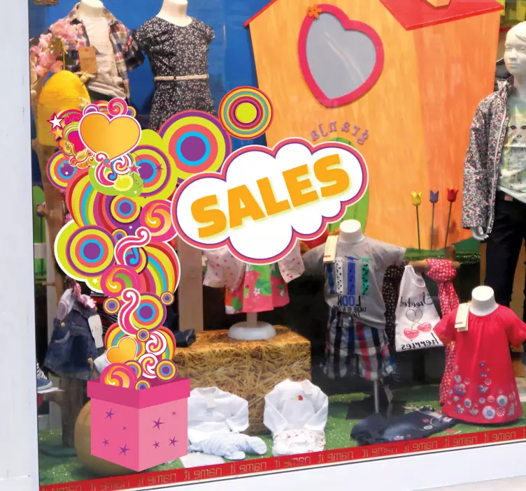 Abstrakt fönster klistermärke - Tenstickers