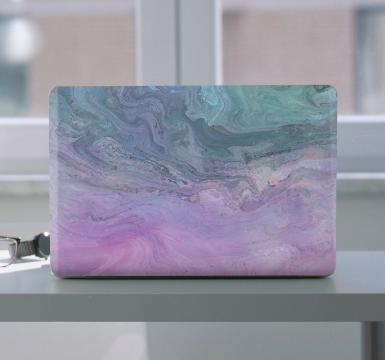 Abstrakt färgvirvel klistermärke för bärbar - Tenstickers