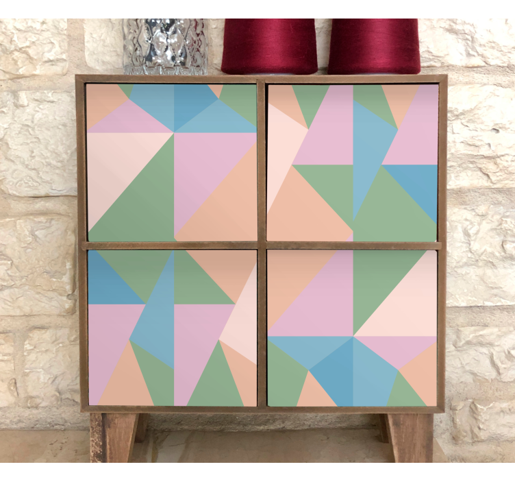 Abstrakt geometriskt motiv geometrisk klistermärke - Tenstickers