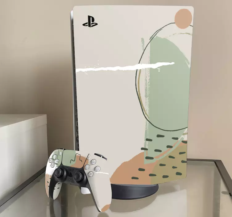 Abstrakt målad tapet ps5 klistermärke - Tenstickers