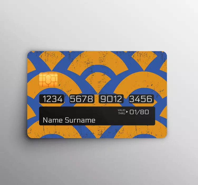 Abstrakt mönsterkort kreditkort klistermärke - Tenstickers