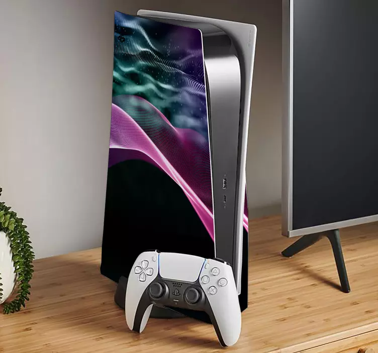 Abstrakt vågor ps5 klistermärken - Tenstickers