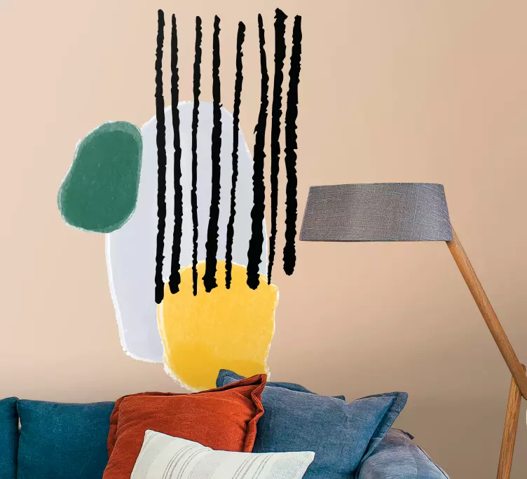 Abstrakta former arrangemang väggklistermärken djur - Tenstickers