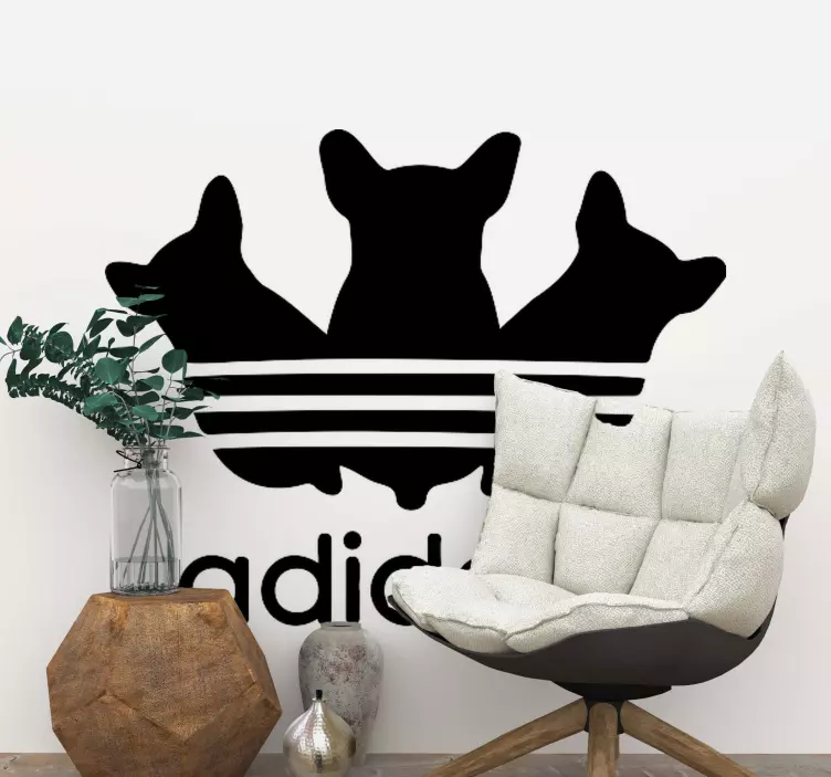 Adidogs älskar djur adidas stil klistermärke - Tenstickers