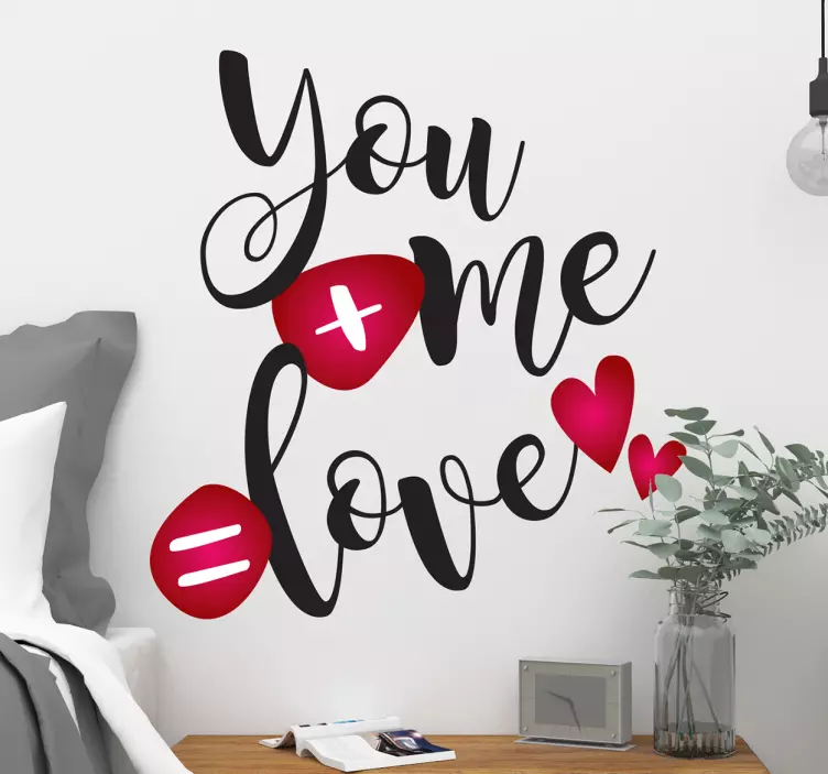 älskar typografiska meddelanden älskar klistermärke - Tenstickers