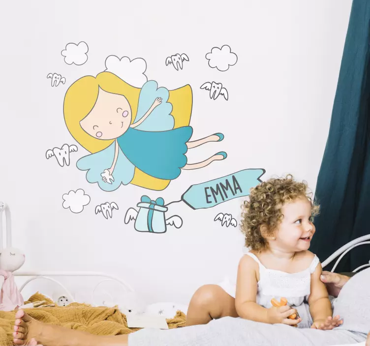 älva flygande gåva klistermärke för barn - Tenstickers