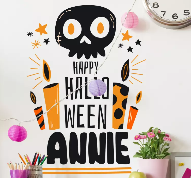 Anpassa glad halloween klistermärke - Tenstickers