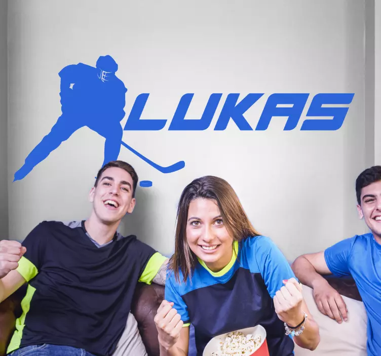 Anpassad hockeyspelare dekal - Tenstickers