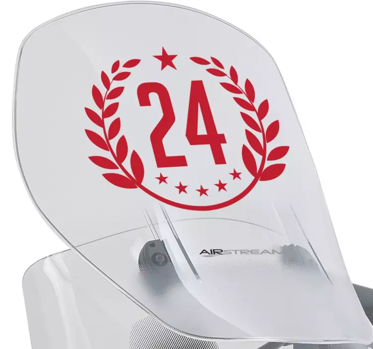 Anpassade laurel nummer klistermärke - Tenstickers