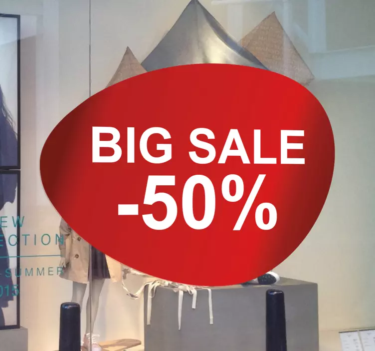 Anpassade red shop fönster klistermärke - Tenstickers