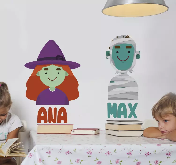 Anpassade teckenvisning klistermärke för barn - Tenstickers